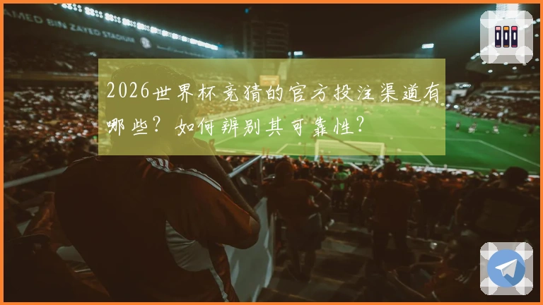 2026世界杯竞猜的官方投注渠道有哪些？如何辨别其可靠性？